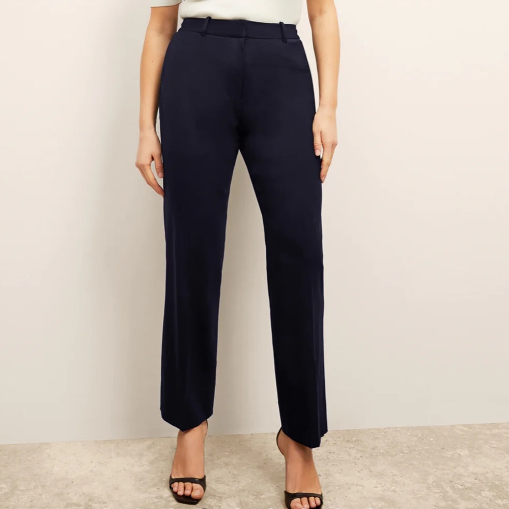MM LaFleur Straight Wool trousers in Dark Navy Sz 6